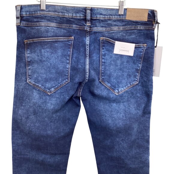 Lindbergh White Mens London Slim Fit Jeans Size 38x34 NWT Distressed Blue‎ Denim - Picture 7 of 10